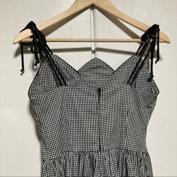 ModCloth Rock Steady Black Gingham Retro Fit and Flare Dress, Small - Picture 9 of 13